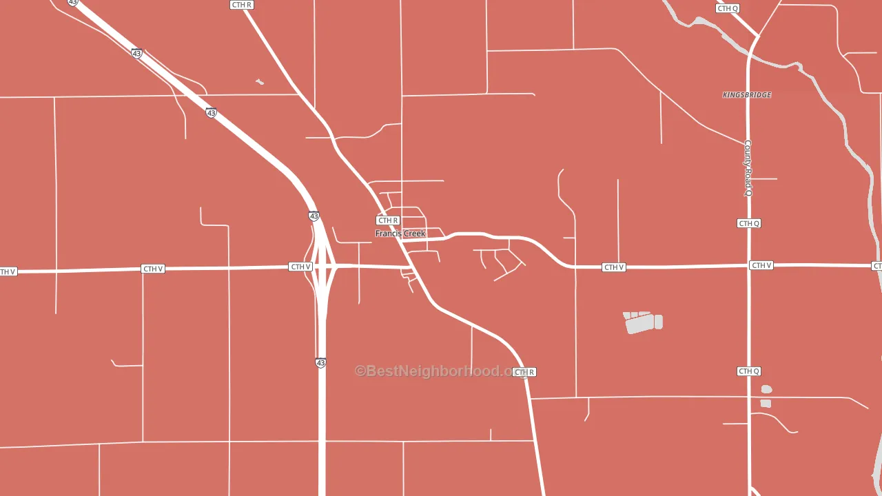 54214, WI block-group political-lean map