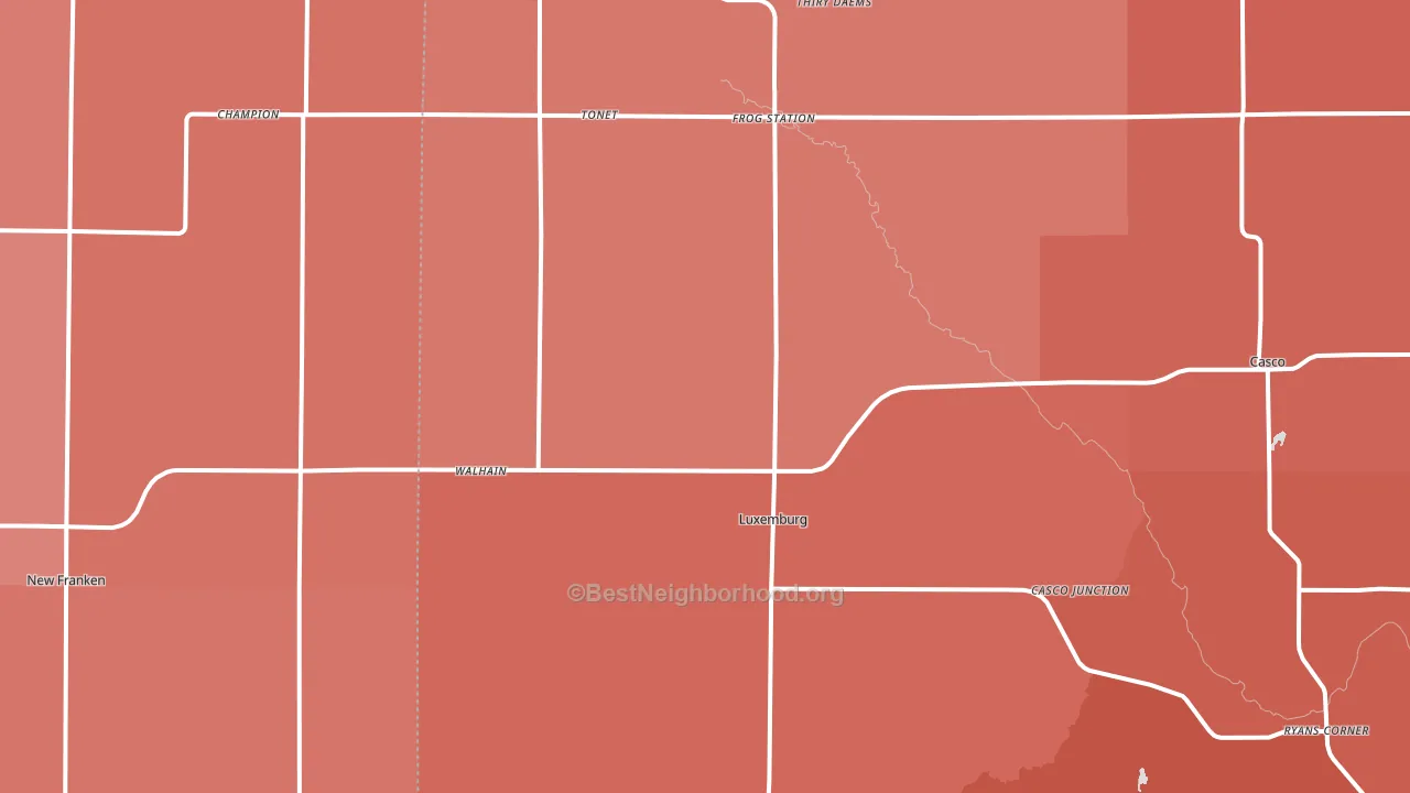 54217, WI block-group political-lean map