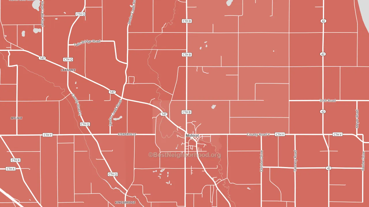 54228, WI block-group political-lean map