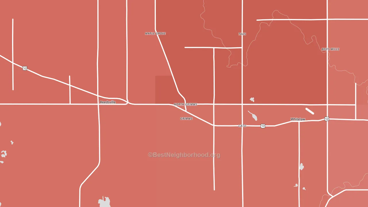 54230, WI block-group political-lean map