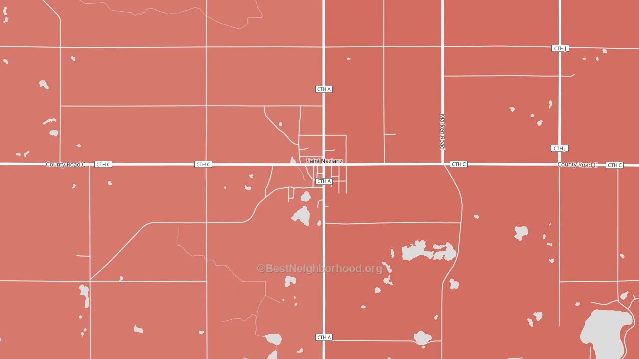 54232, WI block-group political-lean map