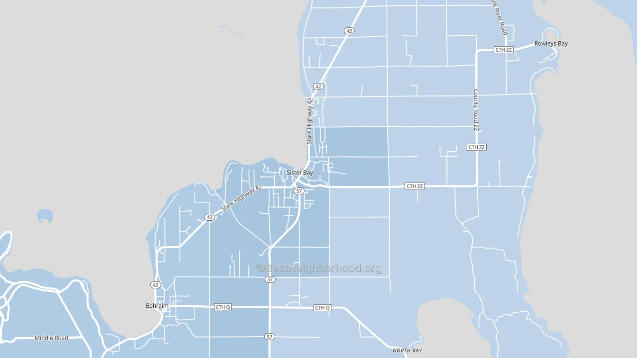 54234, WI block-group political-lean map