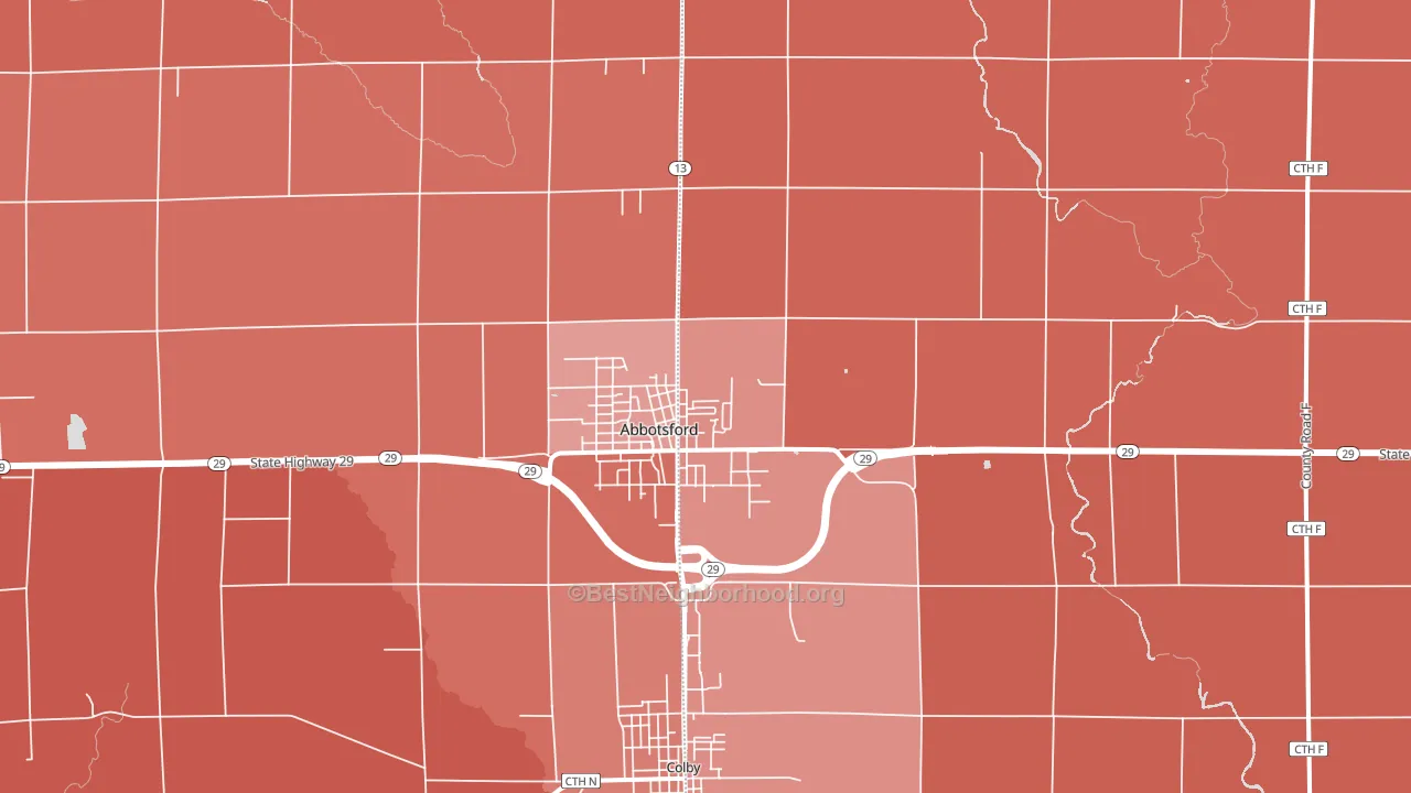 54405, WI block-group political-lean map