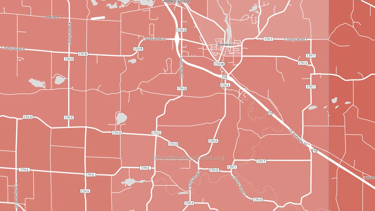 54406, WI block-group political-lean map