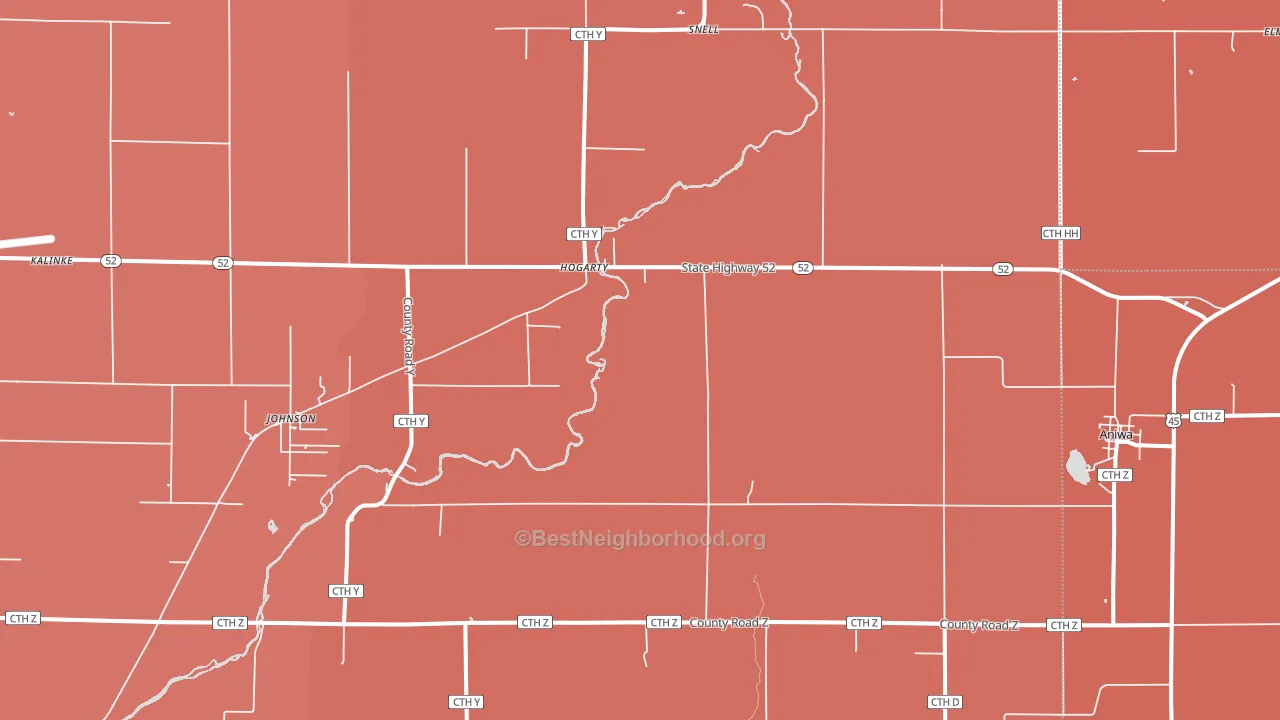 54408, WI block-group political-lean map