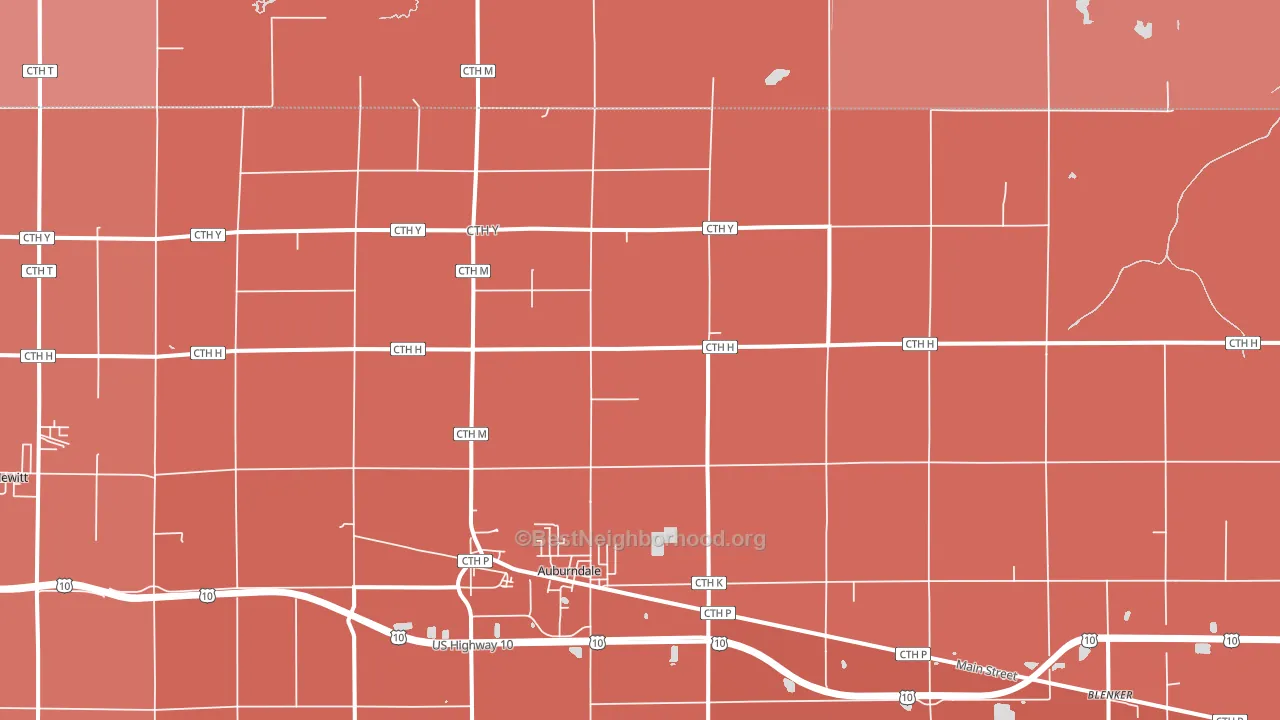 54412, WI block-group political-lean map