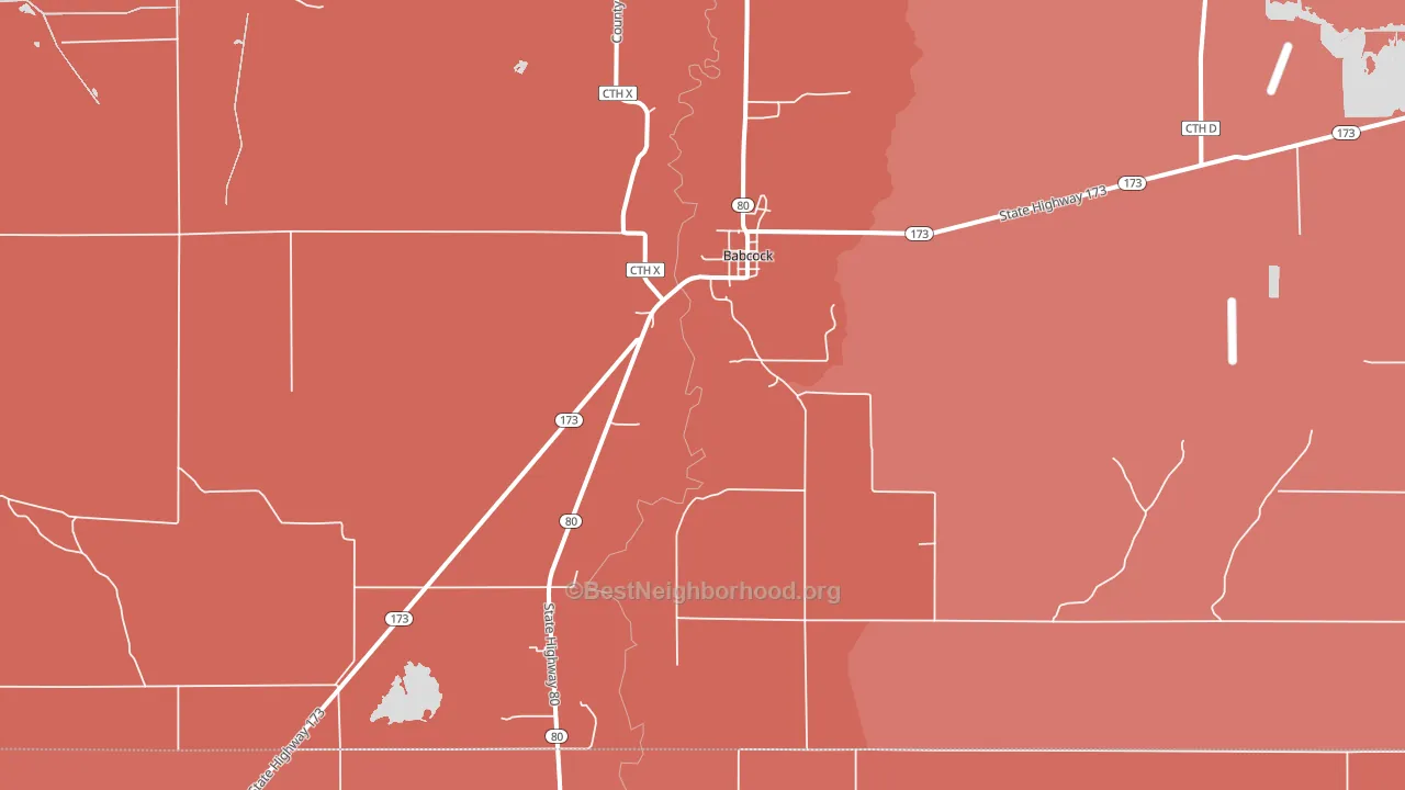 54413, WI block-group political-lean map