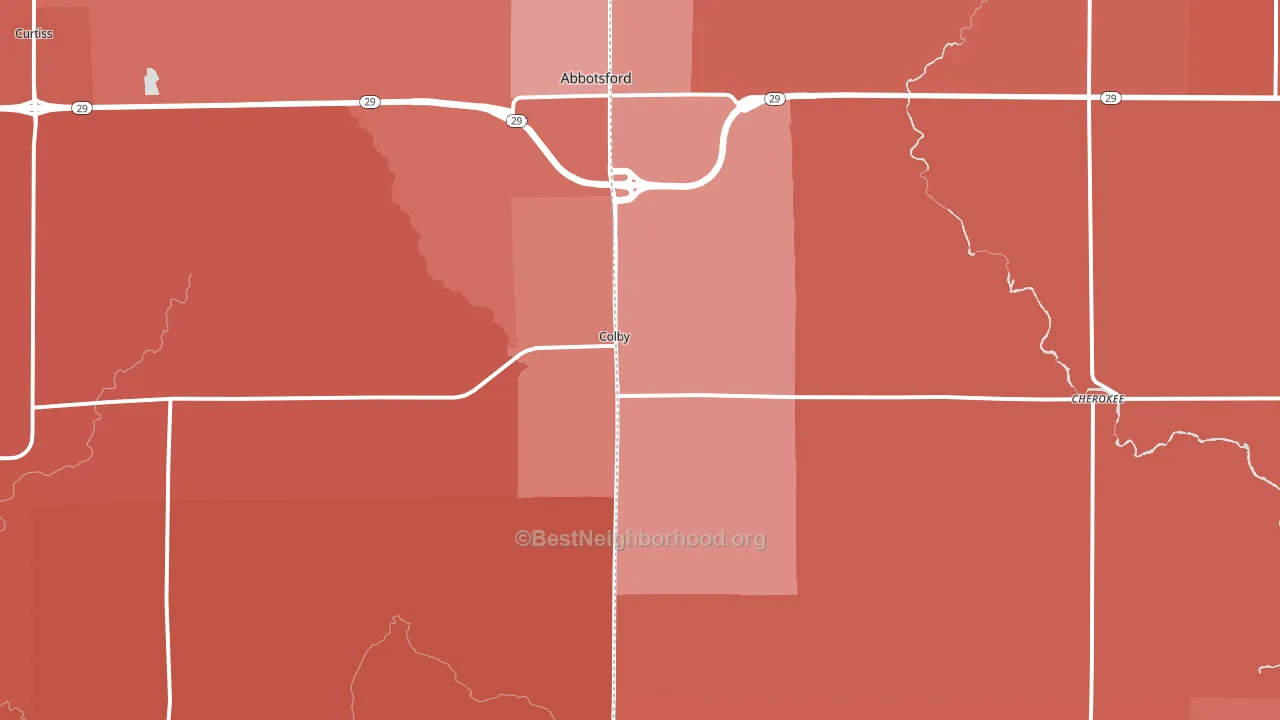 54421, WI block-group political-lean map