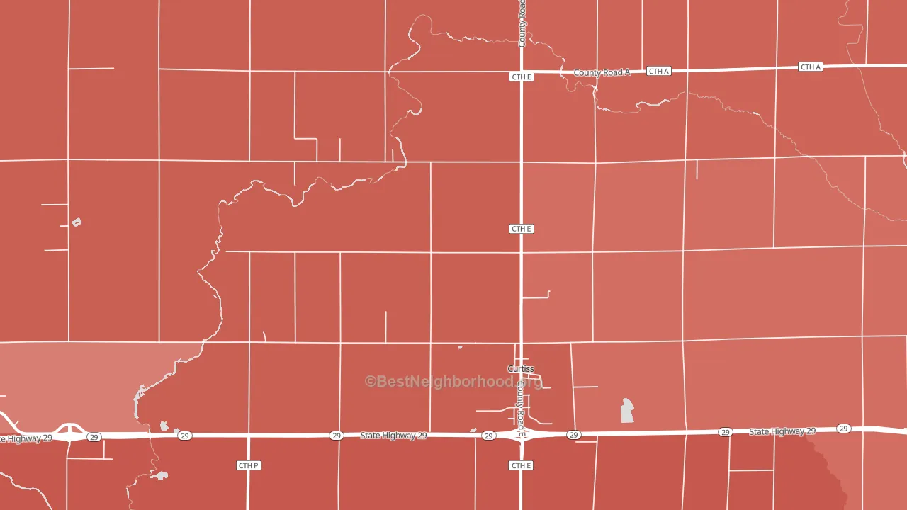 54422, WI block-group political-lean map