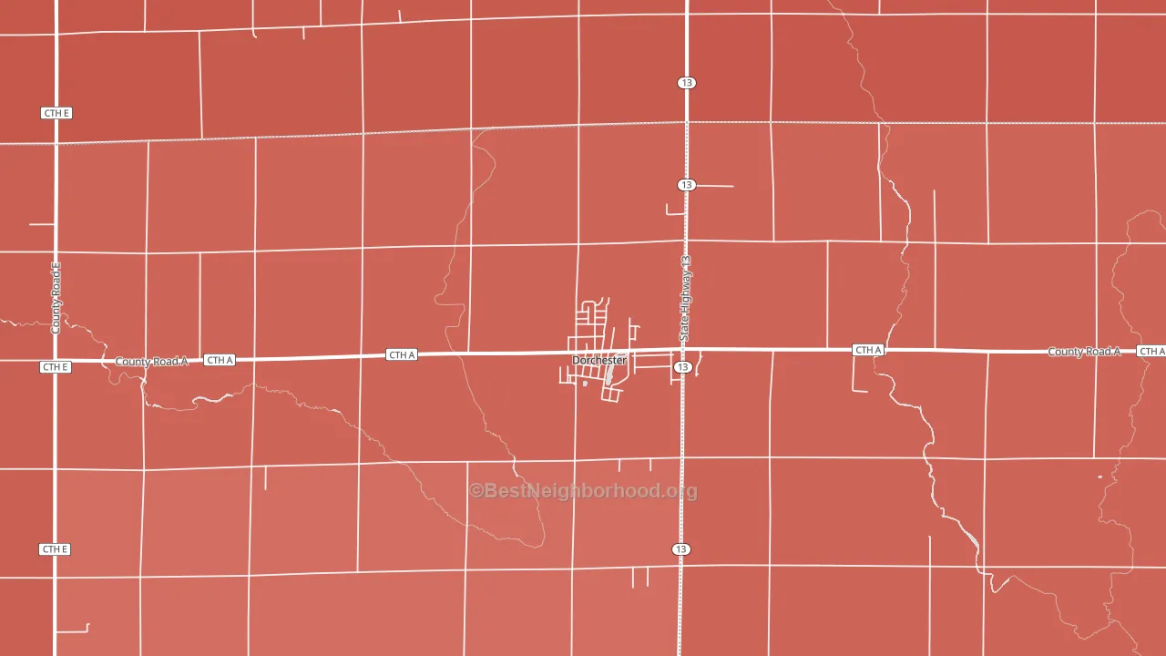 54425, WI block-group political-lean map