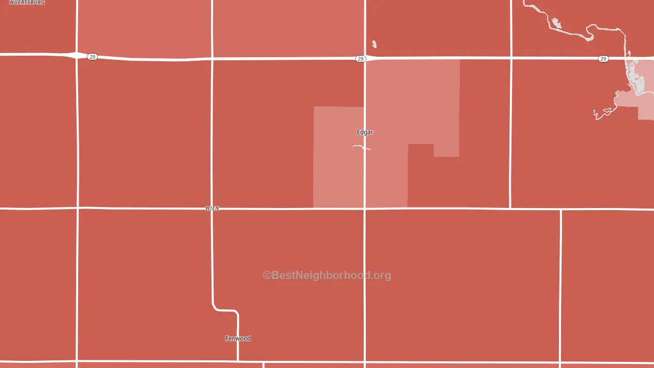54426, WI block-group political-lean map