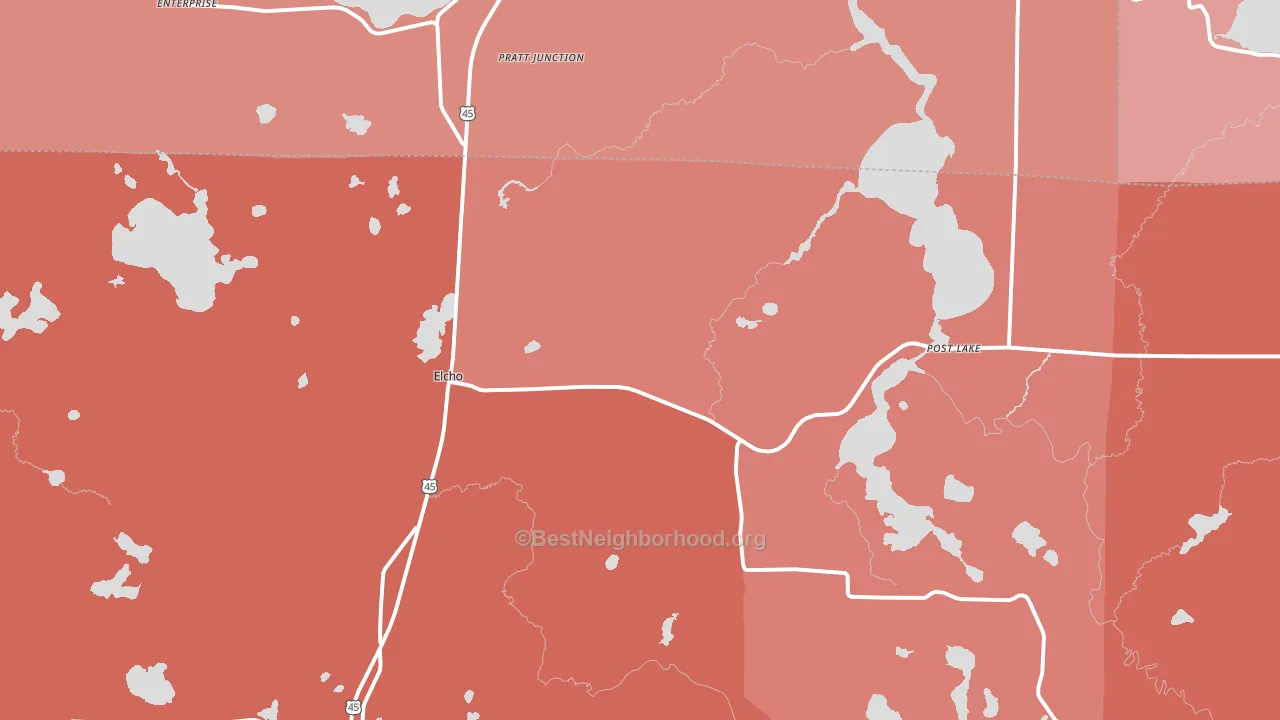54428, WI block-group political-lean map