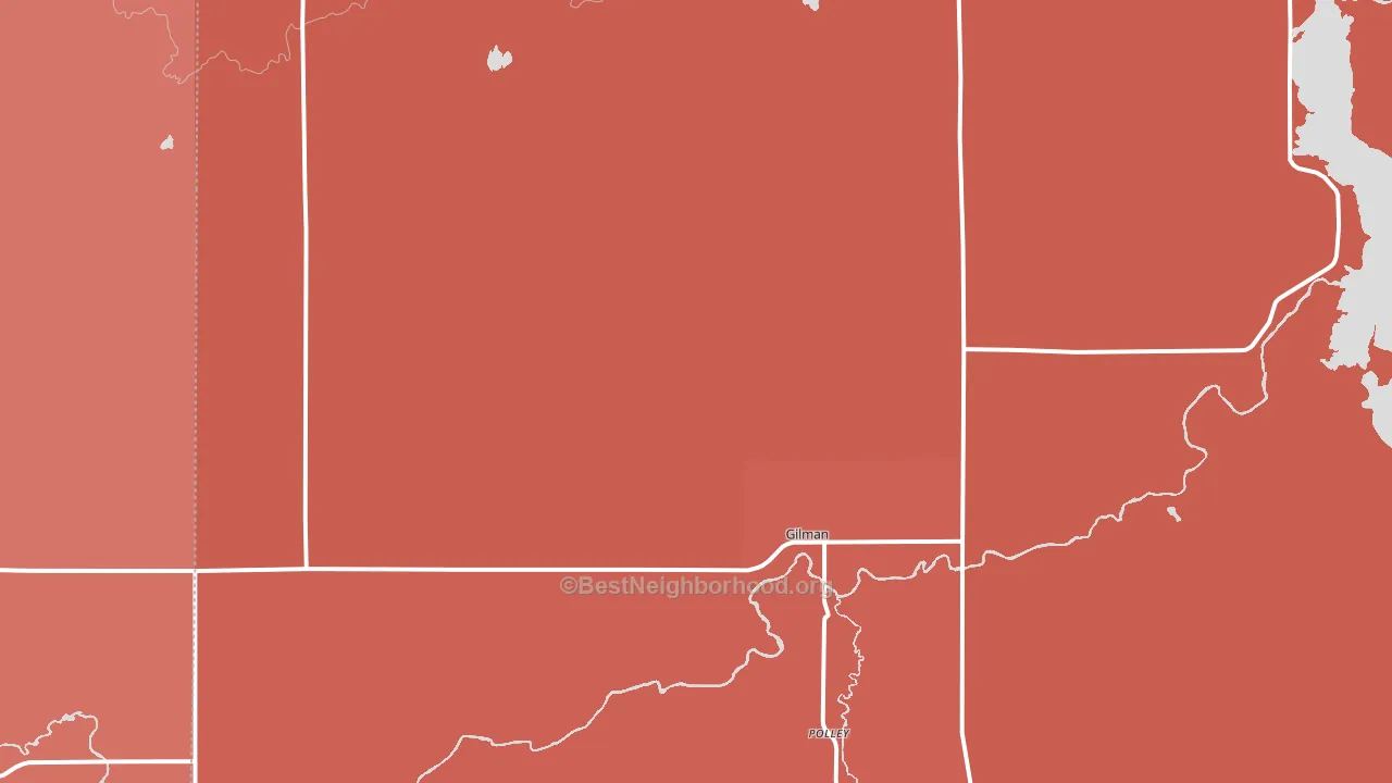 54433, WI block-group political-lean map