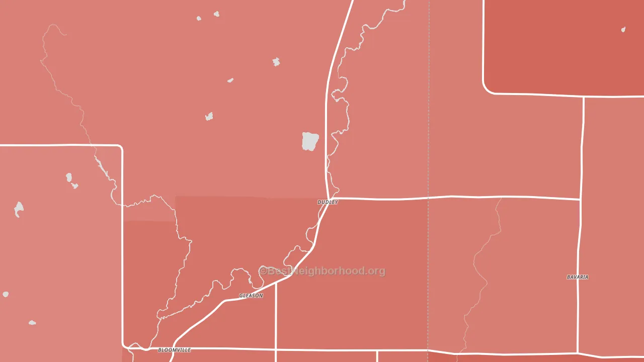 54435, WI block-group political-lean map