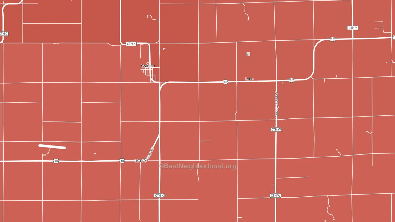 54436, WI block-group political-lean map