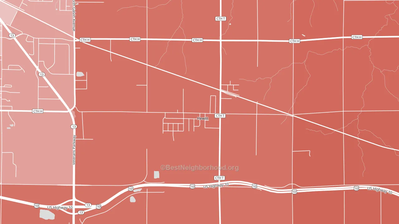 54441, WI block-group political-lean map