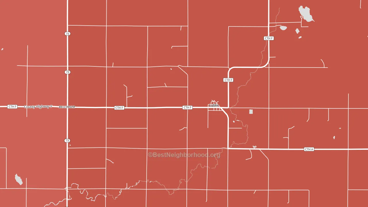 54447, WI block-group political-lean map