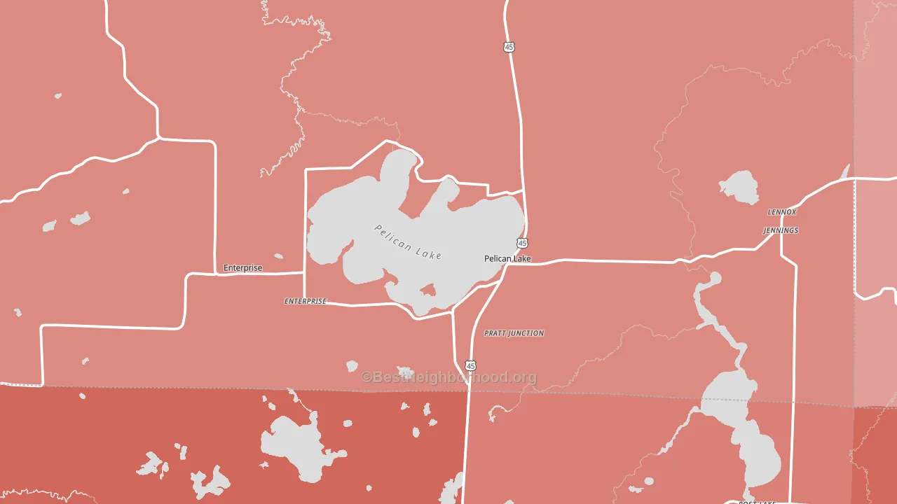 54463, WI block-group political-lean map