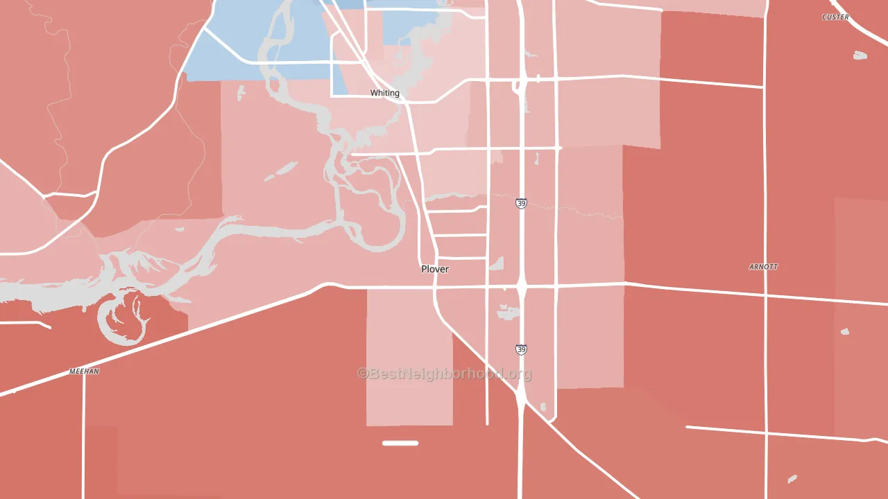 54467, WI block-group political-lean map