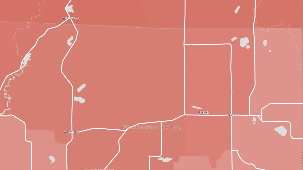 54473, WI block-group political-lean map