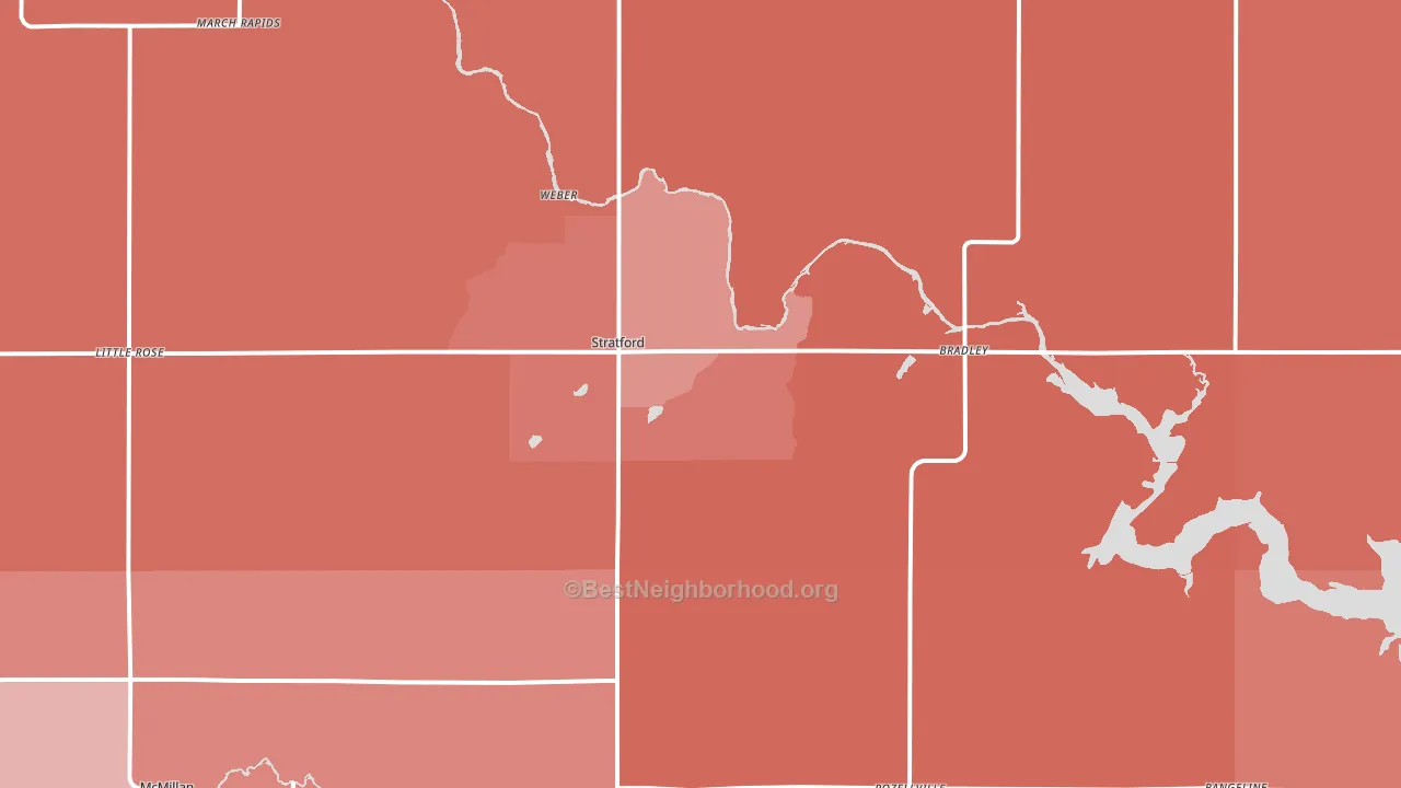 54484, WI block-group political-lean map
