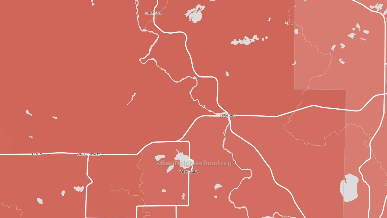 54491, WI block-group political-lean map
