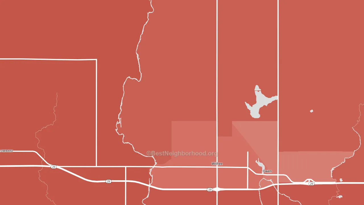 54498, WI block-group political-lean map
