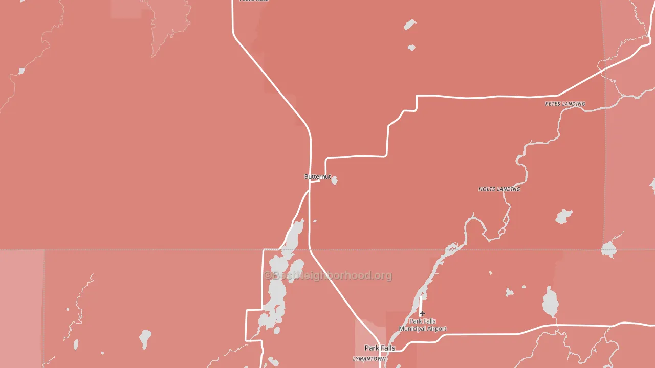 54514, WI block-group political-lean map