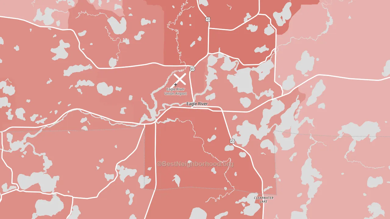 54521, WI block-group political-lean map