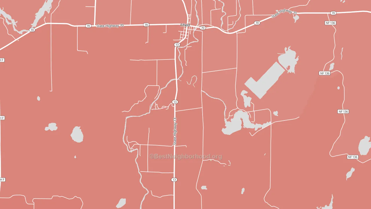 54524, WI block-group political-lean map