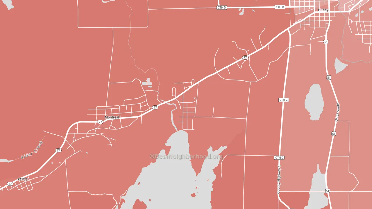 54525, WI block-group political-lean map