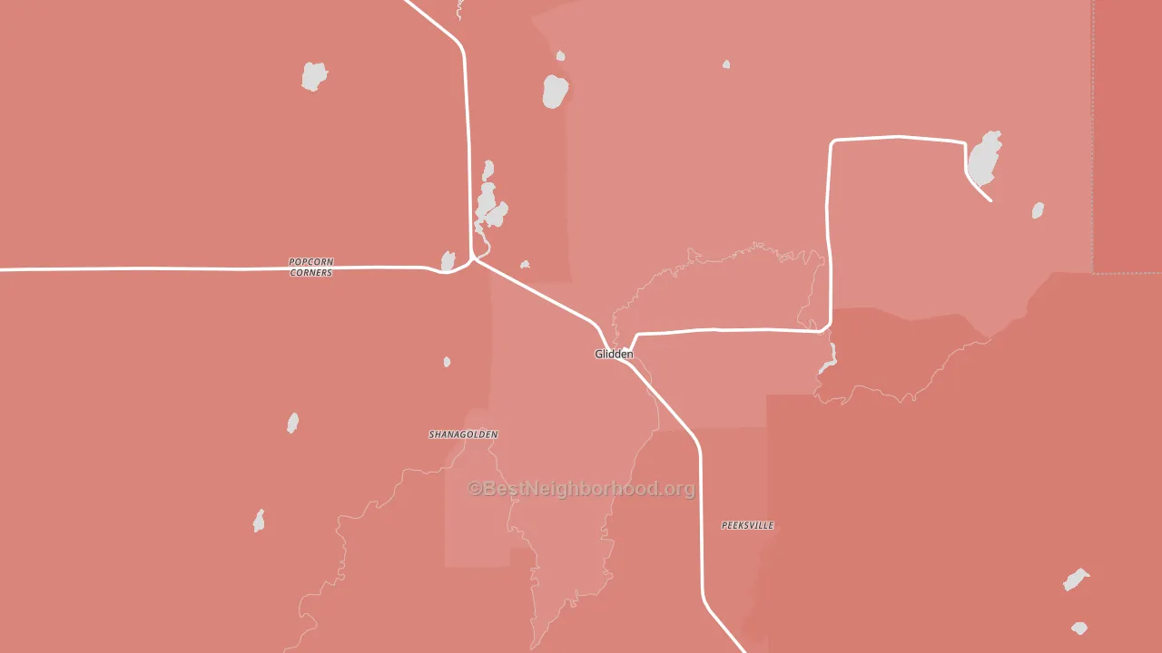 54527, WI block-group political-lean map