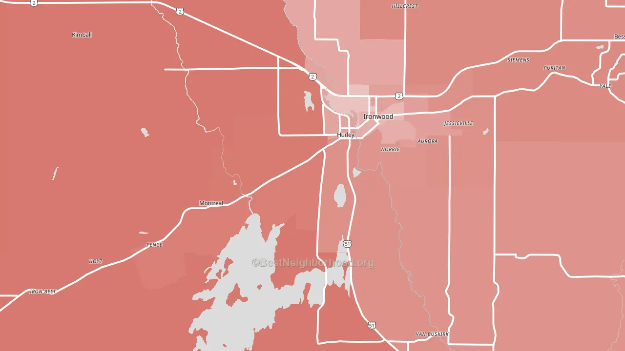 54534, WI block-group political-lean map