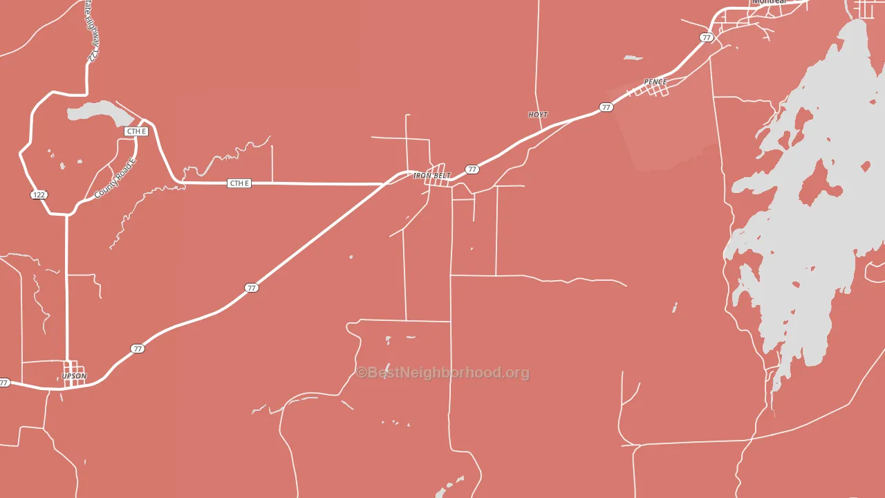 54536, WI block-group political-lean map