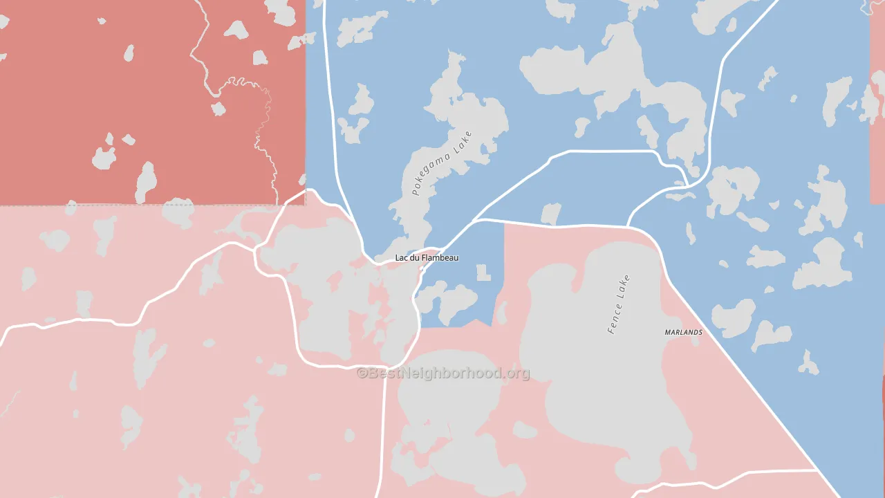 54538, WI block-group political-lean map