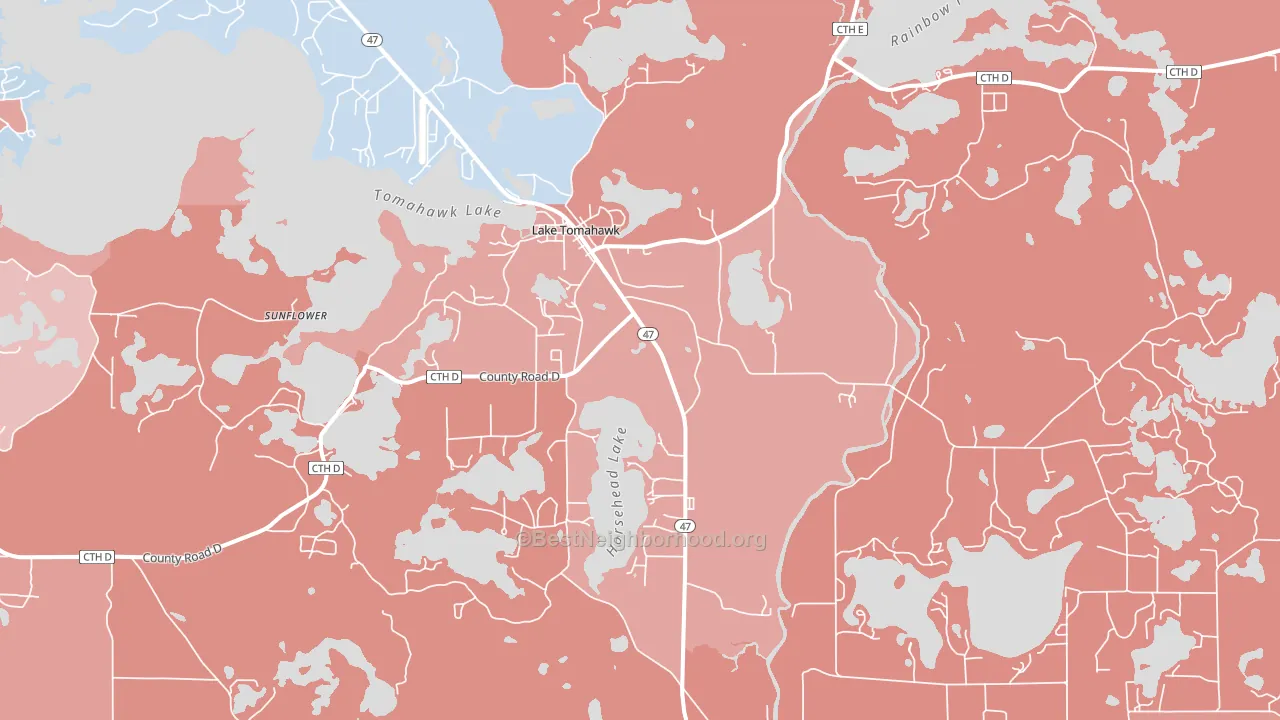 54539, WI block-group political-lean map