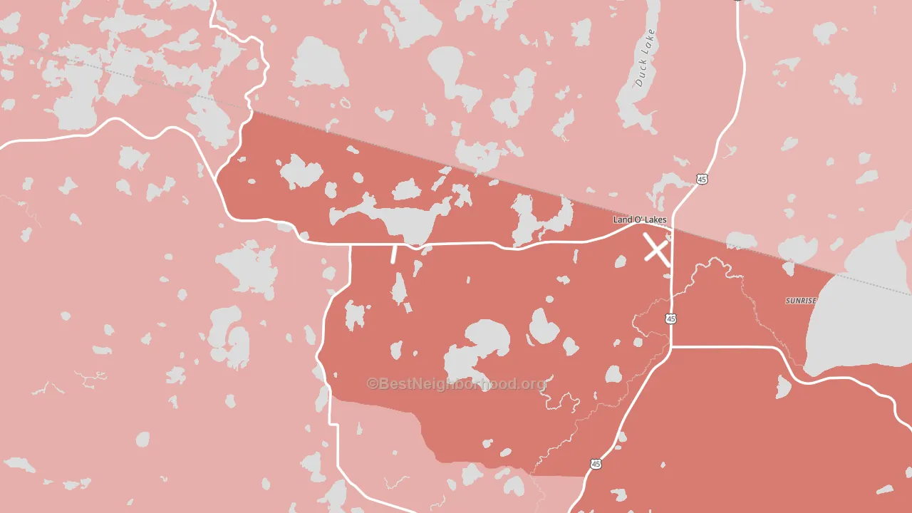 54540, WI block-group political-lean map