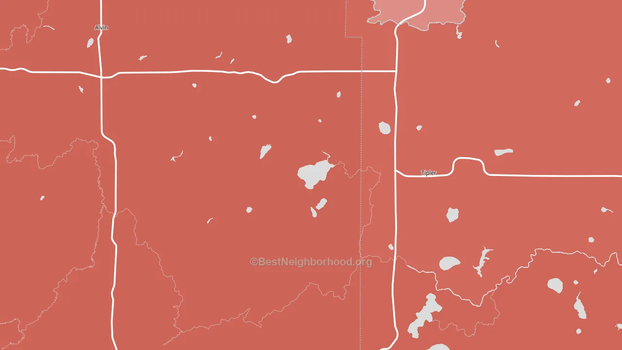54542, WI block-group political-lean map