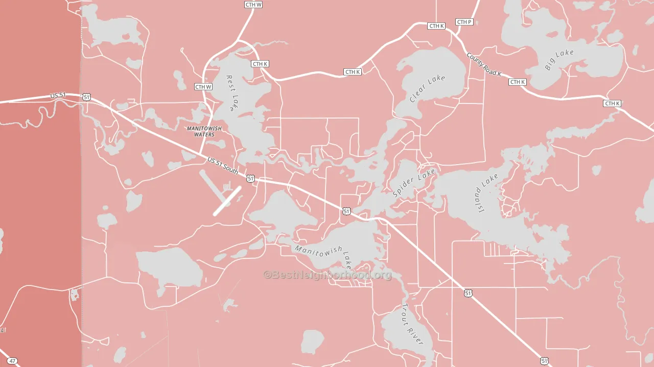 54545, WI block-group political-lean map
