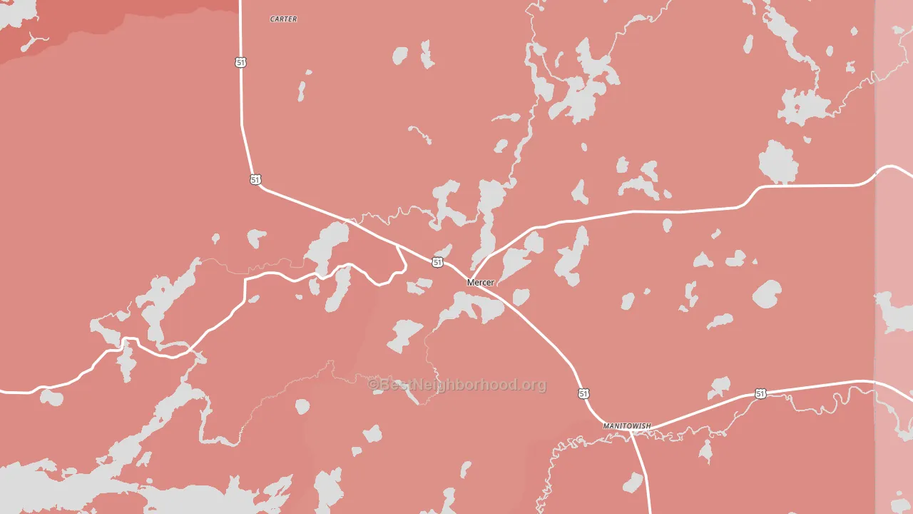 54547, WI block-group political-lean map
