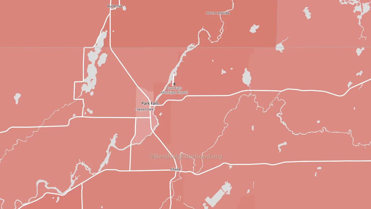 54552, WI block-group political-lean map
