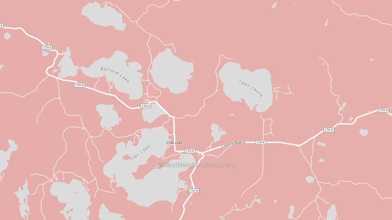 54561, WI block-group political-lean map