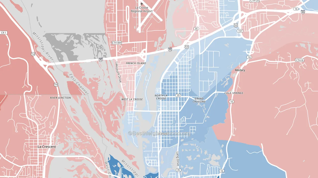 54603, WI block-group political-lean map