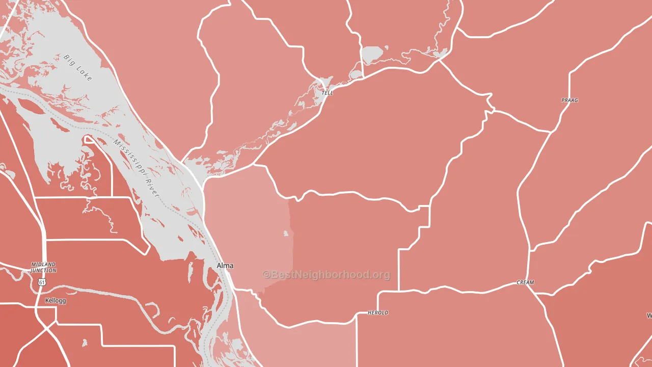 54610, WI block-group political-lean map