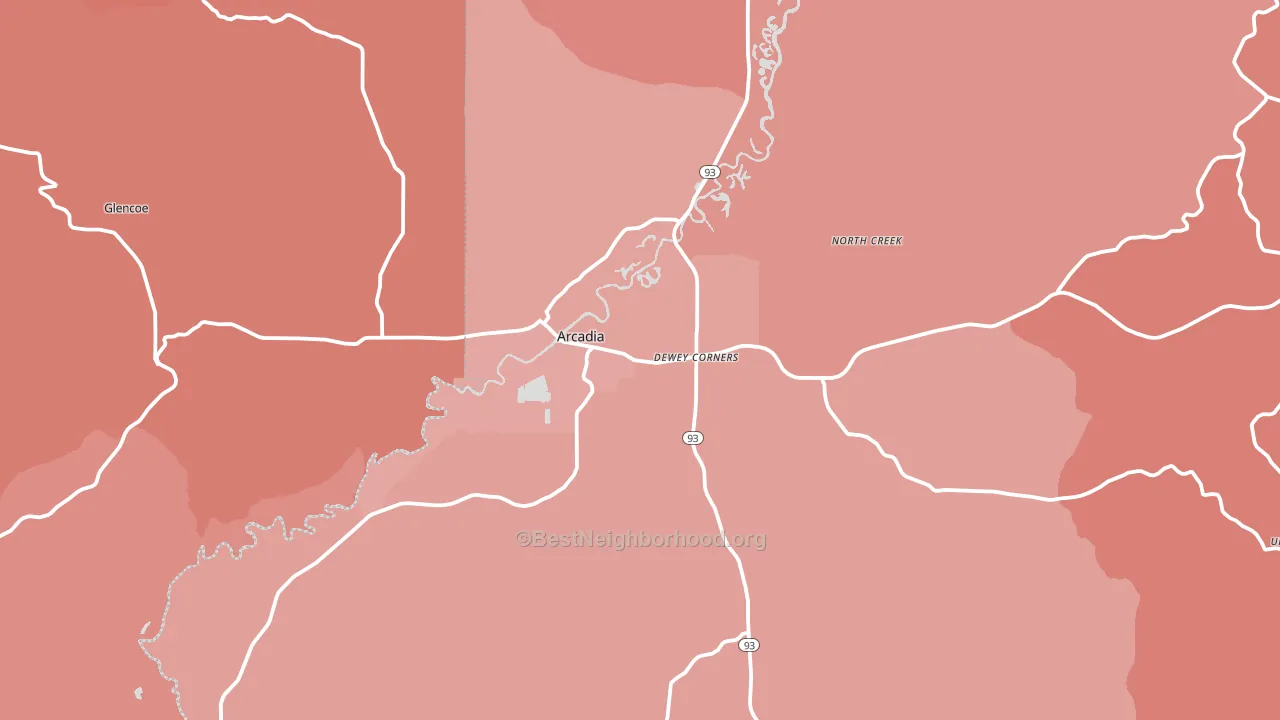 54612, WI block-group political-lean map