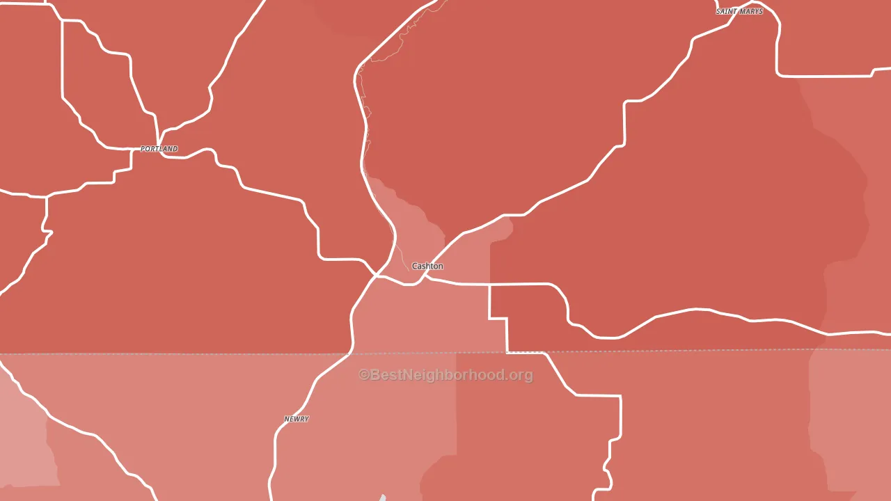 54619, WI block-group political-lean map
