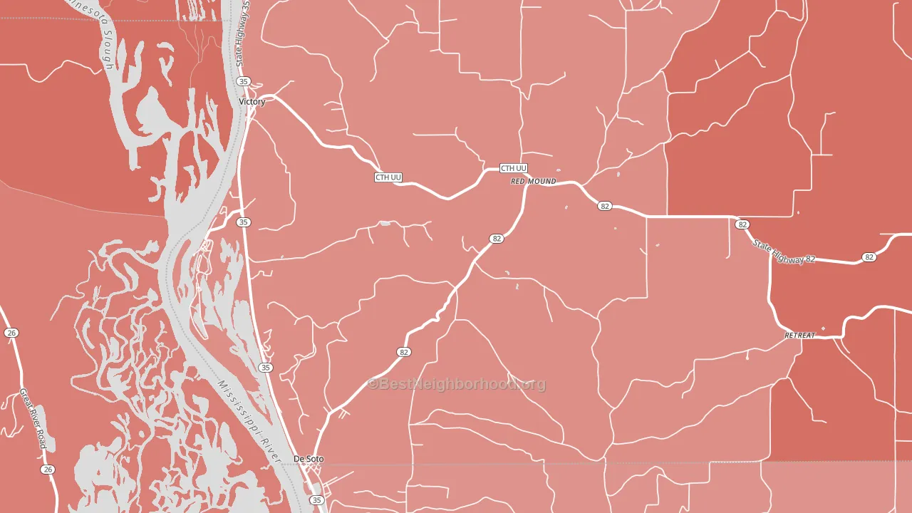 54624, WI block-group political-lean map