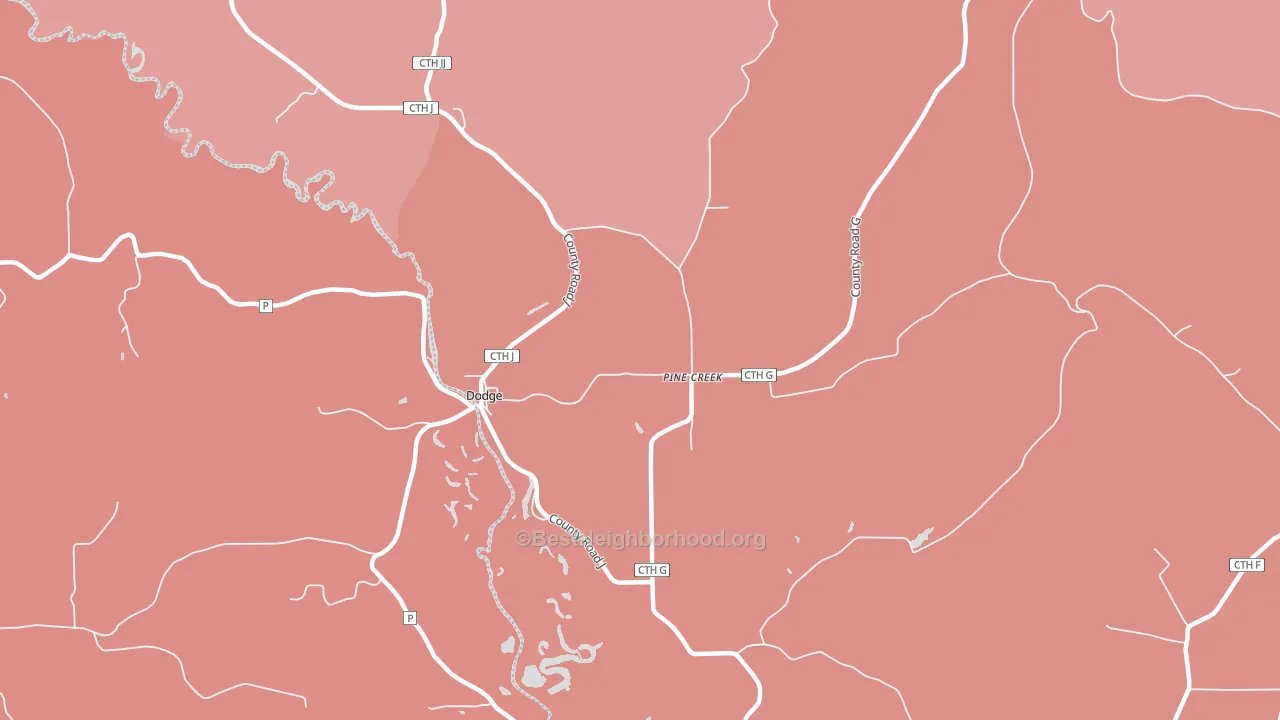 54625, WI block-group political-lean map