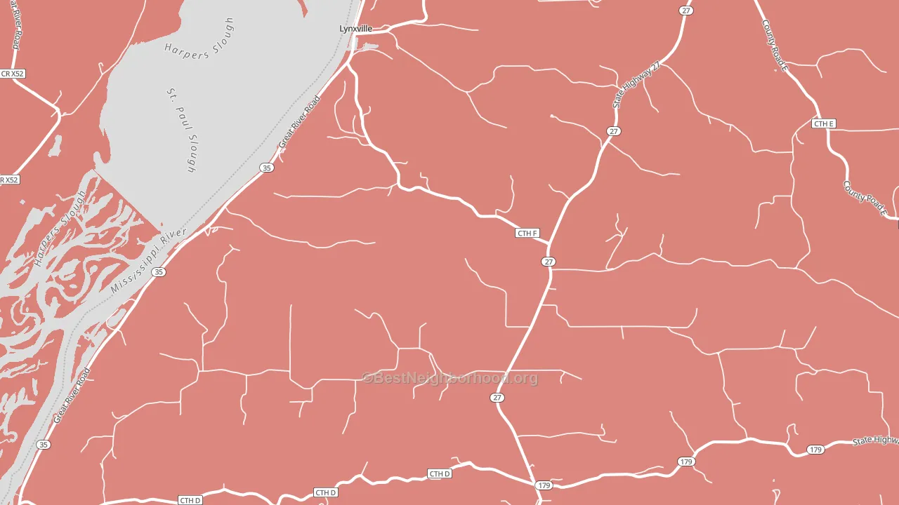 54626, WI block-group political-lean map