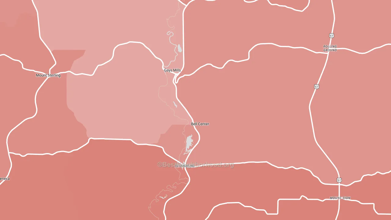 54631, WI block-group political-lean map